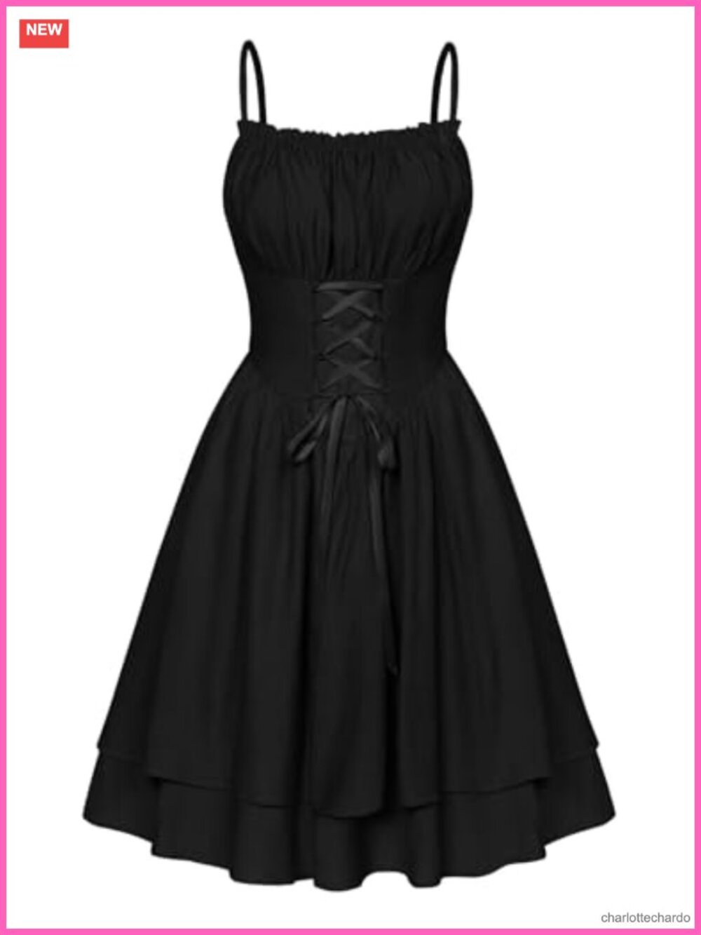 Corset Mini Sundress Chiffon Lace-Up Back Fairy Dress for Women
